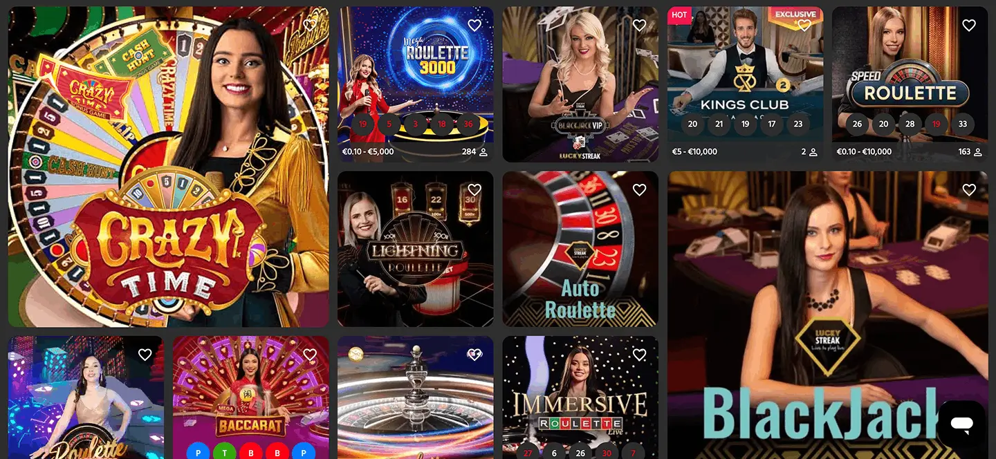 Slotimo Live Casino Danmark — Roulette, Blackjack, Baccarat og spilleshows med rigtige dealere